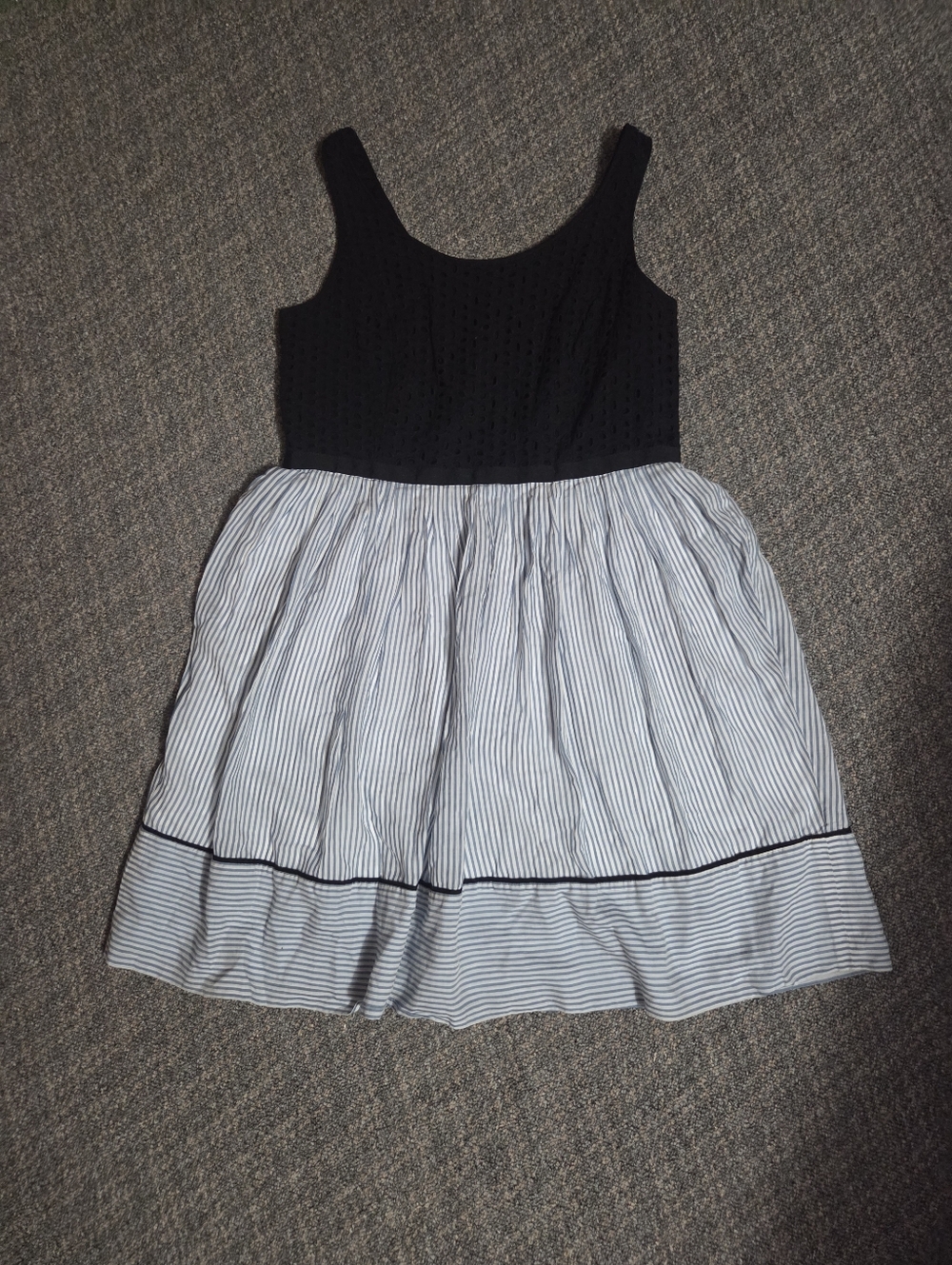 LOFT Navy Tank Top with White and Navy Striped Skirt